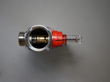 Коллектор стальной для отопления c расходомерами на 4 контура HSW2004