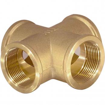 Крестовина 1/2F x 1/2F x 1/2F x 1/2F (латунная)
