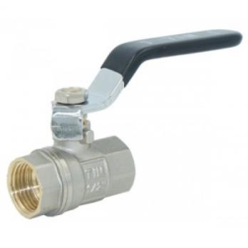 Кран шаровый 1 1/4" г-г рычаг, ник., стандартный