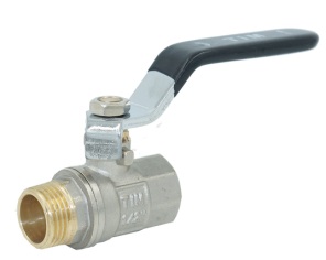Кран шаровый 1 1/2" г-ш рычаг, ник., стандартный