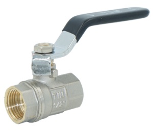 Кран шаровый 1/2" г-г рычаг, ник., стандартный