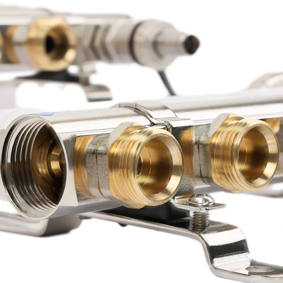 Коллекторная группа 1", 2 ходов, латунный корпус, без кранов