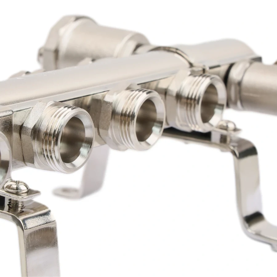 Коллекторная группа 1", 3 ходов, латунный корпус, без расходомера и кранов