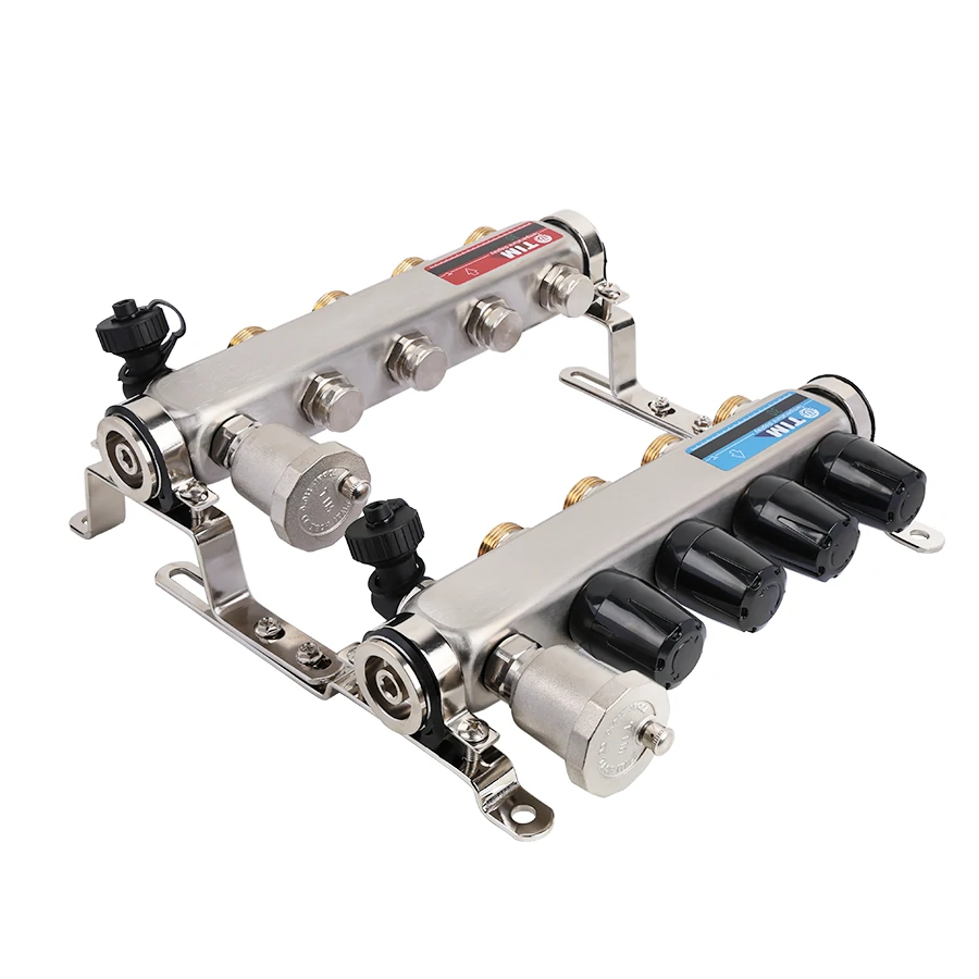 Коллекторная группа БЕЗ расходомеров "КВАДРАТ", из нержавеющей стали, 1", 8 ходов