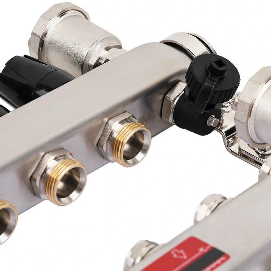 Коллекторная группа БЕЗ расходомеров "КВАДРАТ", из нержавеющей стали, 1", 11 ходов