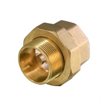 Американка прямая с плоской прокладкой 1/2F x 1/2M (латунь)