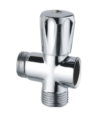 Трехпроходной кран для стиральной машины хром1/2"M - 3/4"M -1/2"M