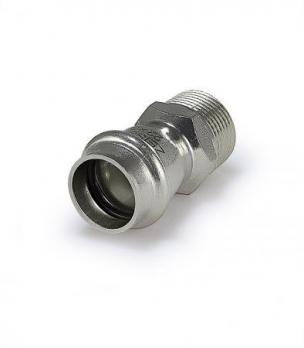 Пресс-фитинг из нержавеющей стали с наружной резьбой  35mm*11/4