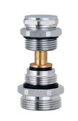 Клапан регул. на обратном контуре под шестигран. 1/2" нар. - 3/4" нар. с упл. кольцом, под евроконус