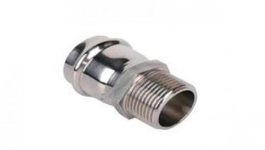 Пресс-фитинг из нержавеющей стали с наружной резьбой  15mm*1/2