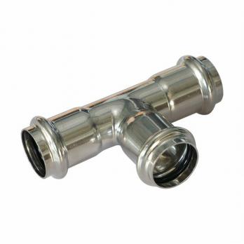 Трехраструбный пресс-тройник из нержавеющей стали 22*22*22mm