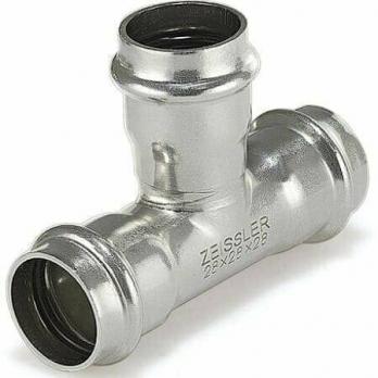 Трехраструбный пресс-тройник из нержавеющей стали 28*15*28mm