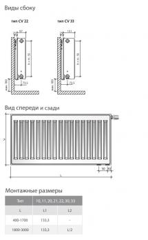 Стальной панельный радиатор STI VC 22-500-2000