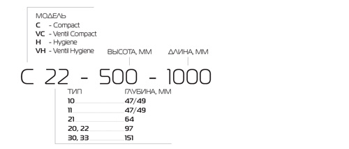 Стальной панельный радиатор STI VC 22-500-1000