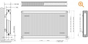 Стальной панельный радиатор C 22-500-1200 Warmhaus