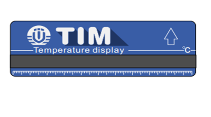 Термометр-полоска на коллекторах обратки(синий)