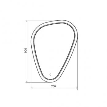 COMFORTY. Зеркало "Олеандр-70" светодиодная лента, сенсор 700*900 00-00001264CF