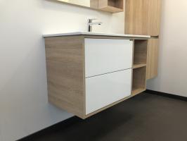 COMFORTY. Тумба-умывальник "Гамбург-90" дуб сонома с раковиной COMFORTY 90E