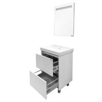 COMFORTY. Тумба-умывальник "Дублин-60" белый глянец с раковиной COMFORTY 8056