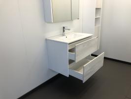 COMFORTY. Тумба-умывальник "Женева-75" дуб белый с раковиной COMFORTY 75E