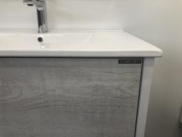 COMFORTY. Тумба-умывальник "Женева-75" дуб белый с раковиной COMFORTY 75E