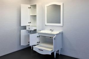 COMFORTY. Шкаф-колонна "Монако-40" левая белый глянец