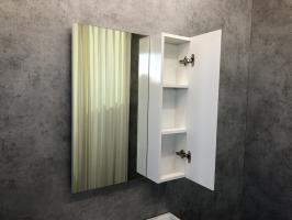 COMFORTY. Зеркало-шкаф "Неаполь-65" белый глянец