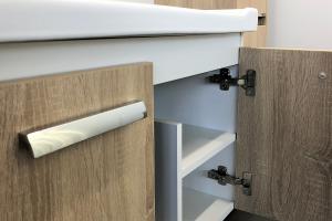 COMFORTY. Тумба-умывальник "Рига-80" дуб сонома с раковиной COMFORTY 9335-80
