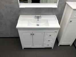 COMFORTY. Тумба-умывальник "Тбилиси-90" белый глянец с раковиной COMFORTY XD-F90