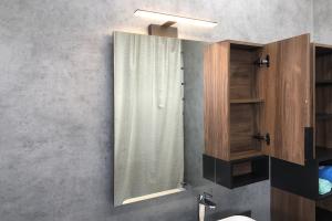COMFORTY. Зеркало-шкаф "Штутгарт-90" дуб тёмно-коричневый