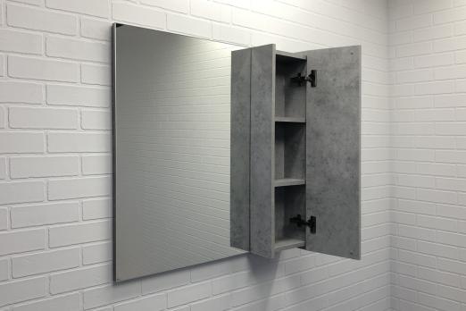 Зеркало-шкаф Comforty Осло-80 бетон светлый