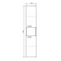 Шкаф-колонна Comforty Никосия-35 дуб темный