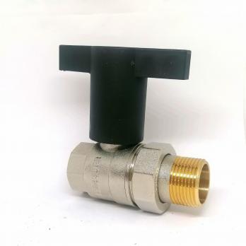 Шаровый кран  с американкой  маховик пластмассовый  3/4"