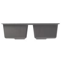Мойка ML-GM23 двухчашевая, графит (342), 770*500*190мм