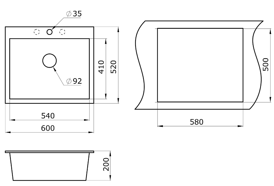 КУХОННАЯ МОЙКА GRANULA 6001