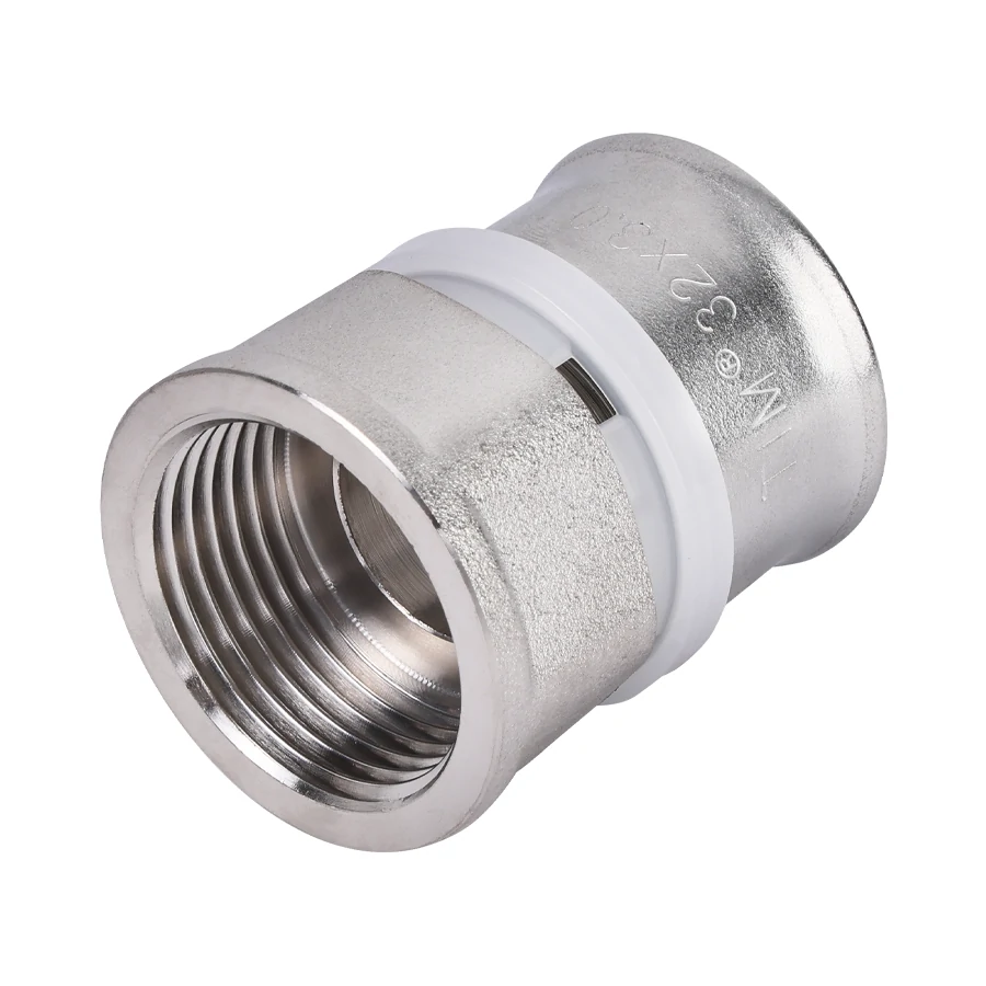 Пресс-фитинг с переходом на наружную резьбу.никелированный  32*1