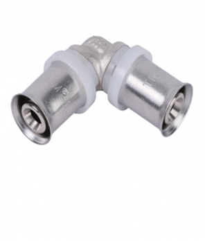 Пресс-фитинг. Уголок никелированный 32*32