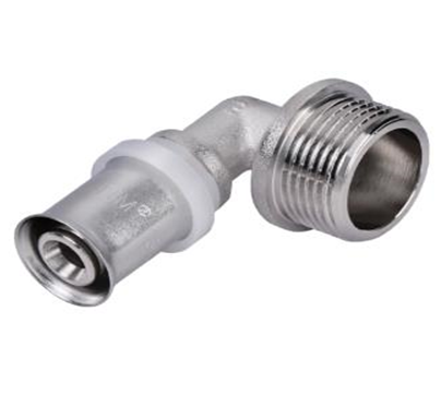 Пресс-фитинг. Уголок никелированный  26*1" ш