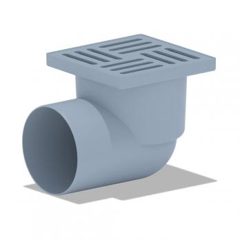 110 трап с горизон. спуском, н/рег решетка 150х150 пласт.  АНИ пласт ТА1110