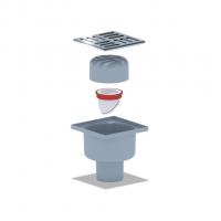 50 трап с верт. спуском, с реш 100х100 нерж, СУХОЙ АНИ пласт TQ5202