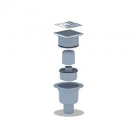 50 трап с вертик. спуском, рег решетка 100х100 нерж АНИ пласт TA5702