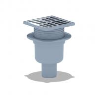 50 трап с вертик. спуском, рег решетка 120х120 нерж АНИ пласт TA5714