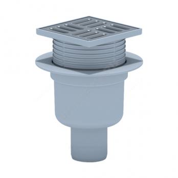 50 трап с вертик. спуском, рег решетка 120х120 нерж, СУХОЙ АНИ пласт TQ5714