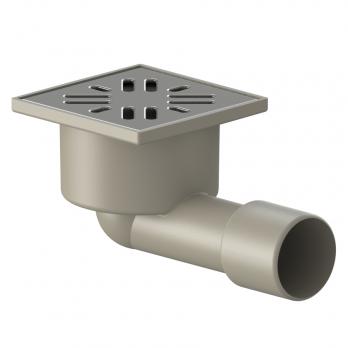 50 трап с гориз. спуском  ПП решетка 100*100 нерж. сталь ТП 101.50-100HSHs ТАТПОЛИМЕР