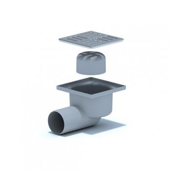 50 трап с гориз. спуском, н/рег решетка 100х100 нерж АНИ пласт TA5102