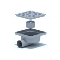 50 трап с гориз. спуском, н/рег решетка 150х150 пласт АНИ пласт TA5110