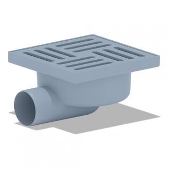 50 трап с гориз. спуском, н/рег решетка 150х150 пласт АНИ пласт TA5110
