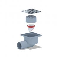 50 трап с гориз. спуском, с реш 100х100 нерж, СУХОЙ АНИ пласт TQ5102