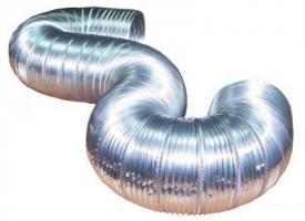 Воздуховод гофрированный алюминиевый 1,5м 120 (90 мкр) "Флекс"