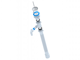 Гофросифон 1 1/2"*40*50 Ani G118 удлиненный с носиком АНИ пласт